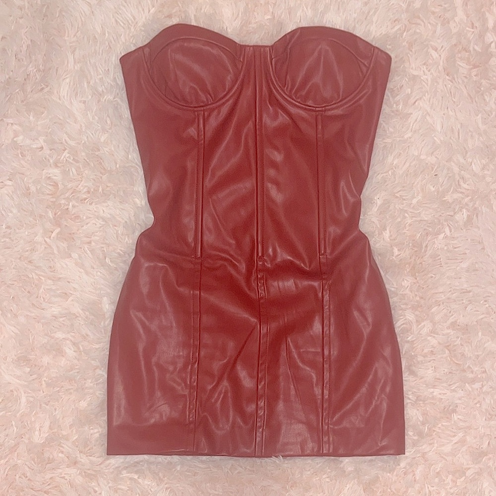 Red Leather Dress😍